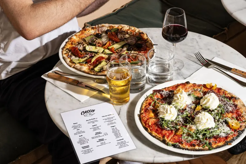 Pizzas romaines chez Becco